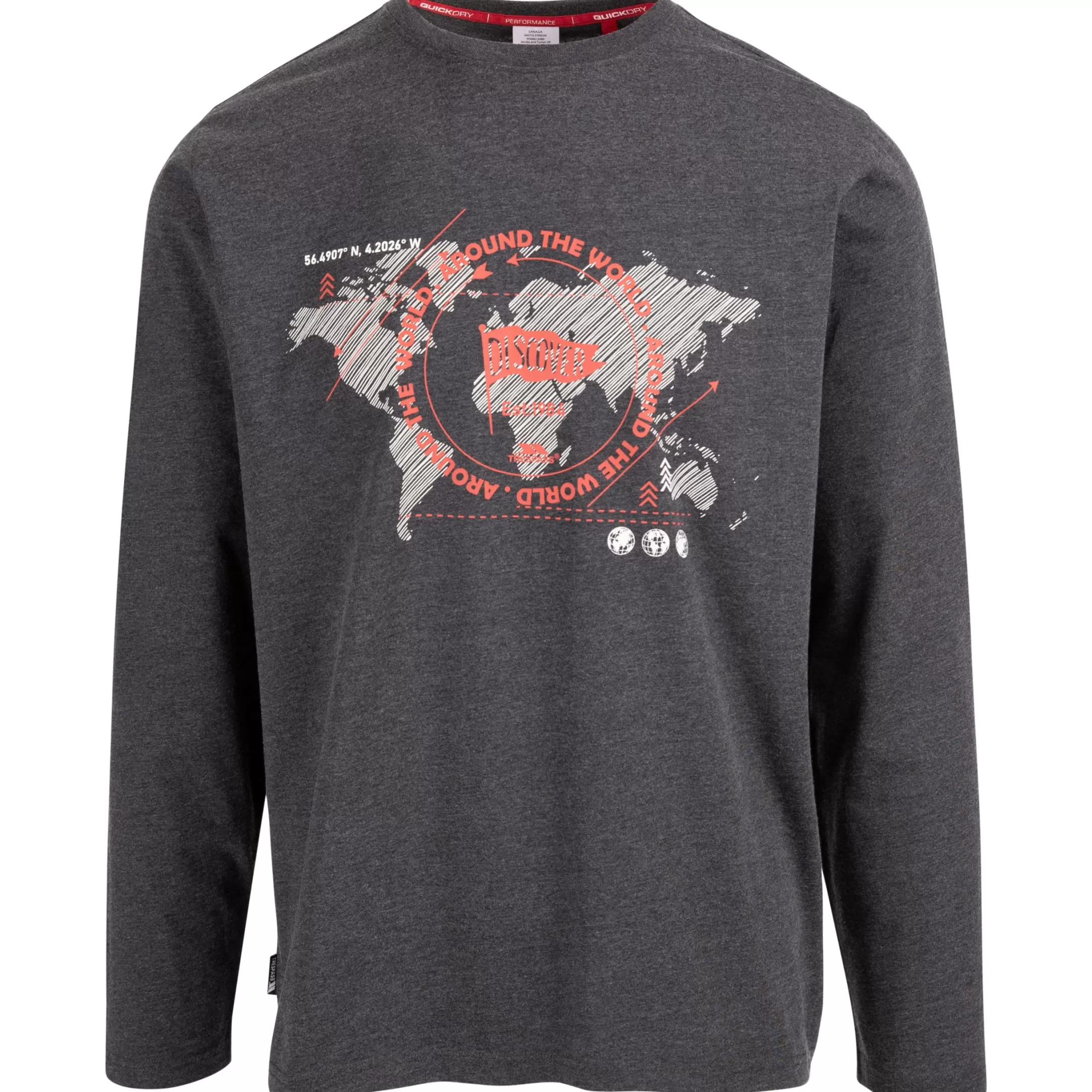Men's Casual Printed T-Shirt TP75 Sanaga | Trespass Best Sale