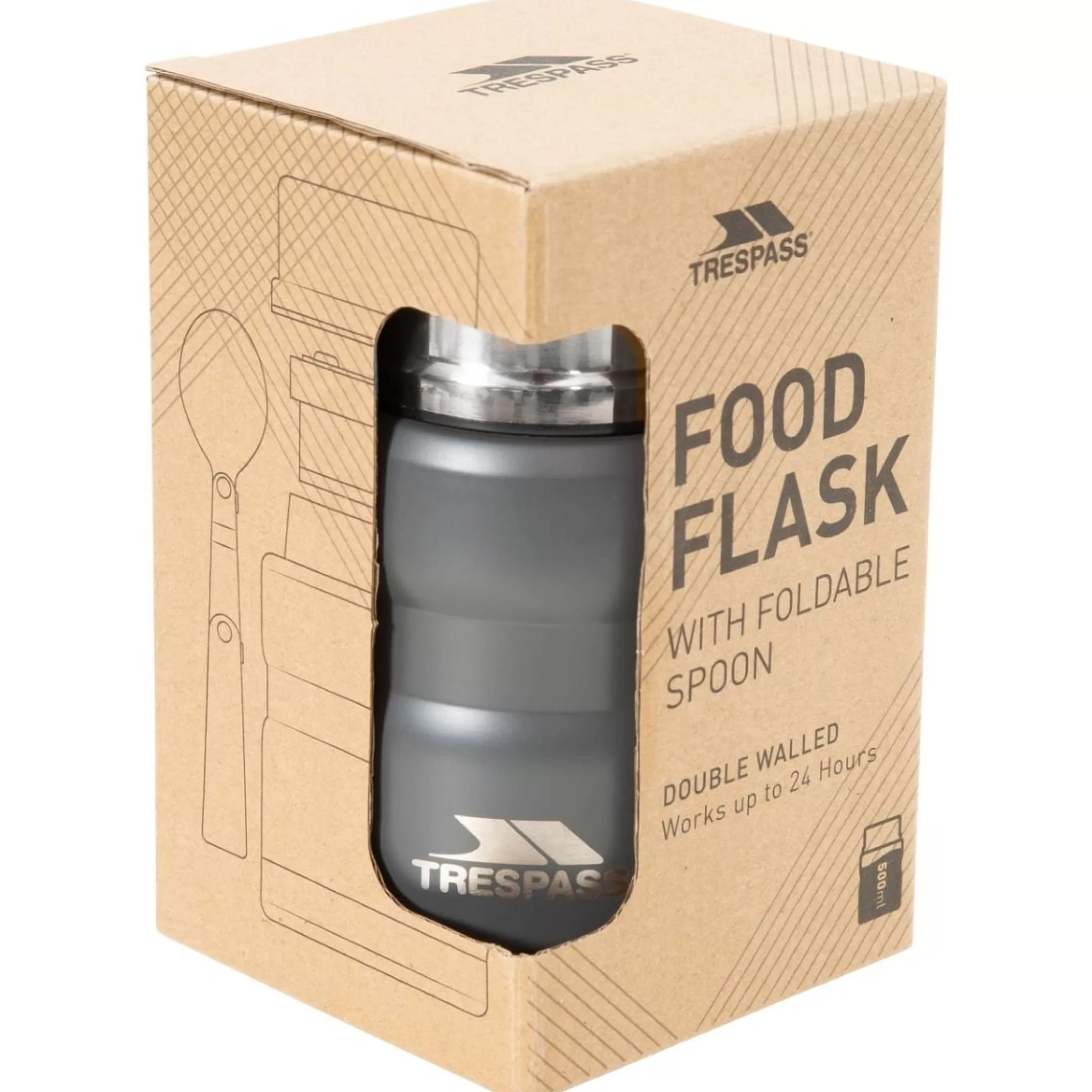 500ml Stainless Steel Thermal Food Flask Scran | Trespass Sale