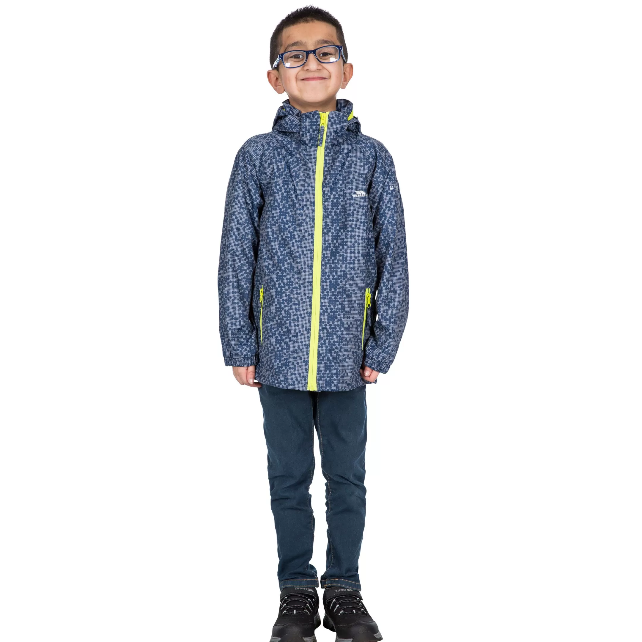 Boys Printed Waterproof Jacket Sweeper | Trespass Store