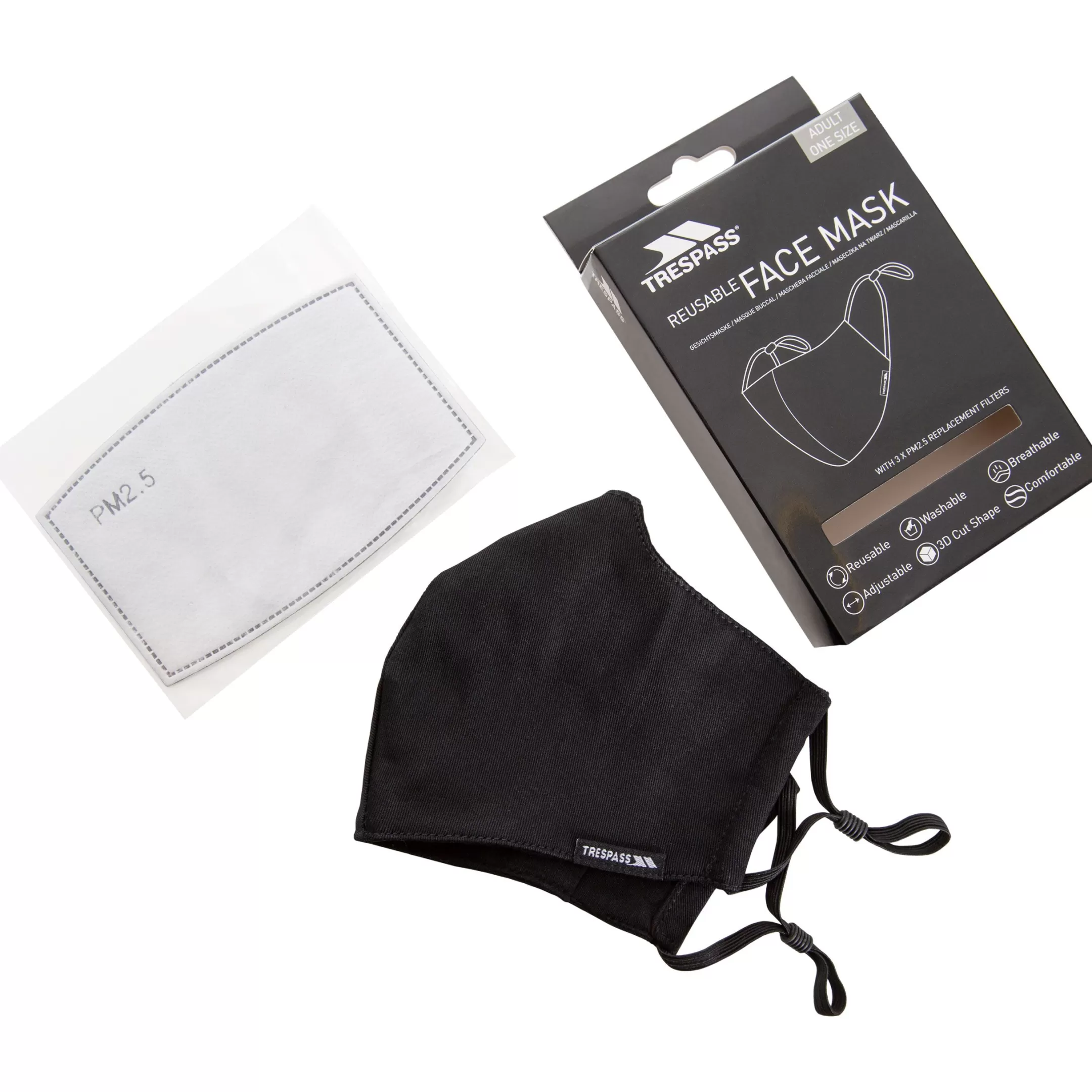 Cloth Face Mask with 3 Filters | Trespass Hot