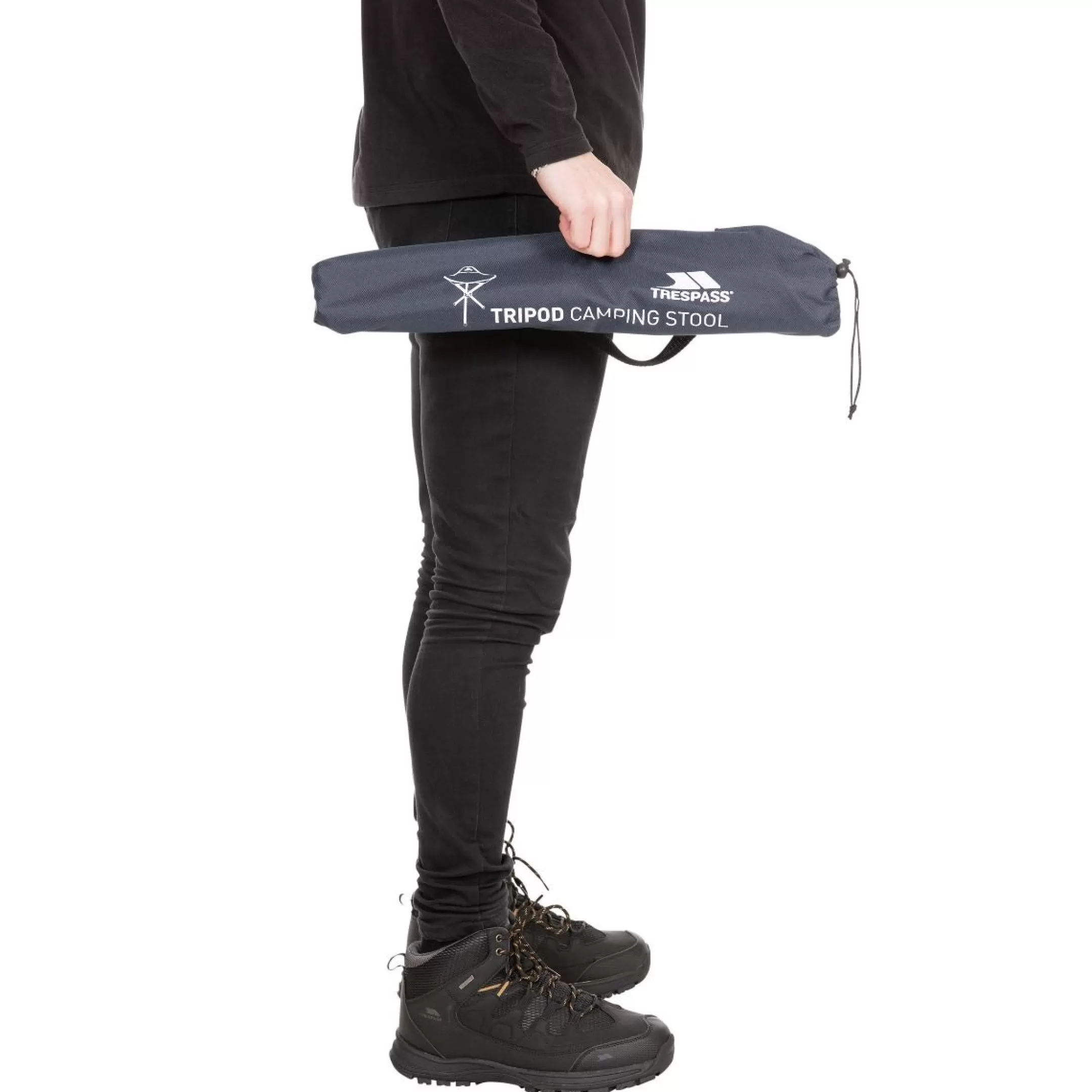 Fold Up Camping Stool with Carry Bag Tripod | Trespass Cheap