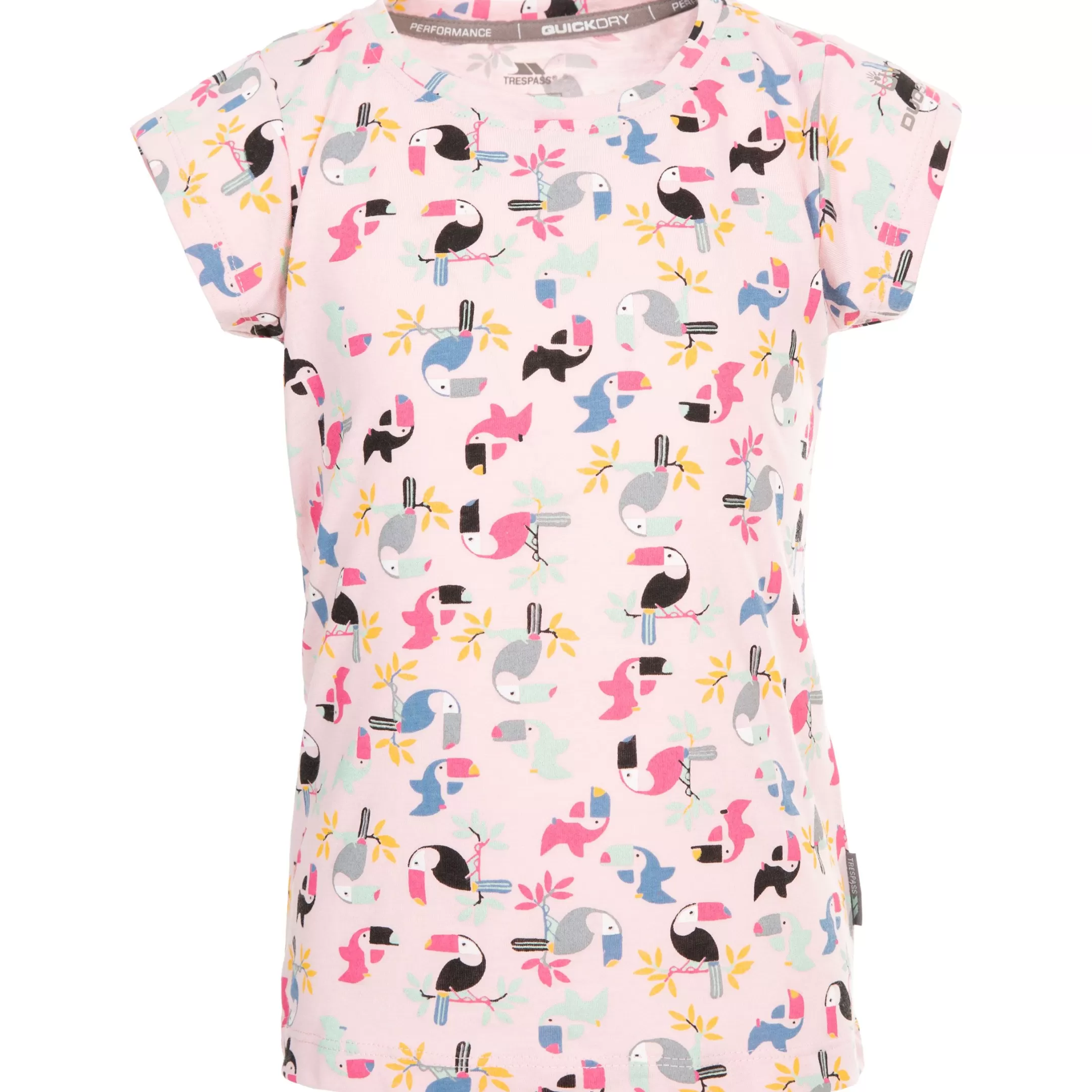 Kids Short Sleeve T Shirt Quick Dry Vivid | Trespass New