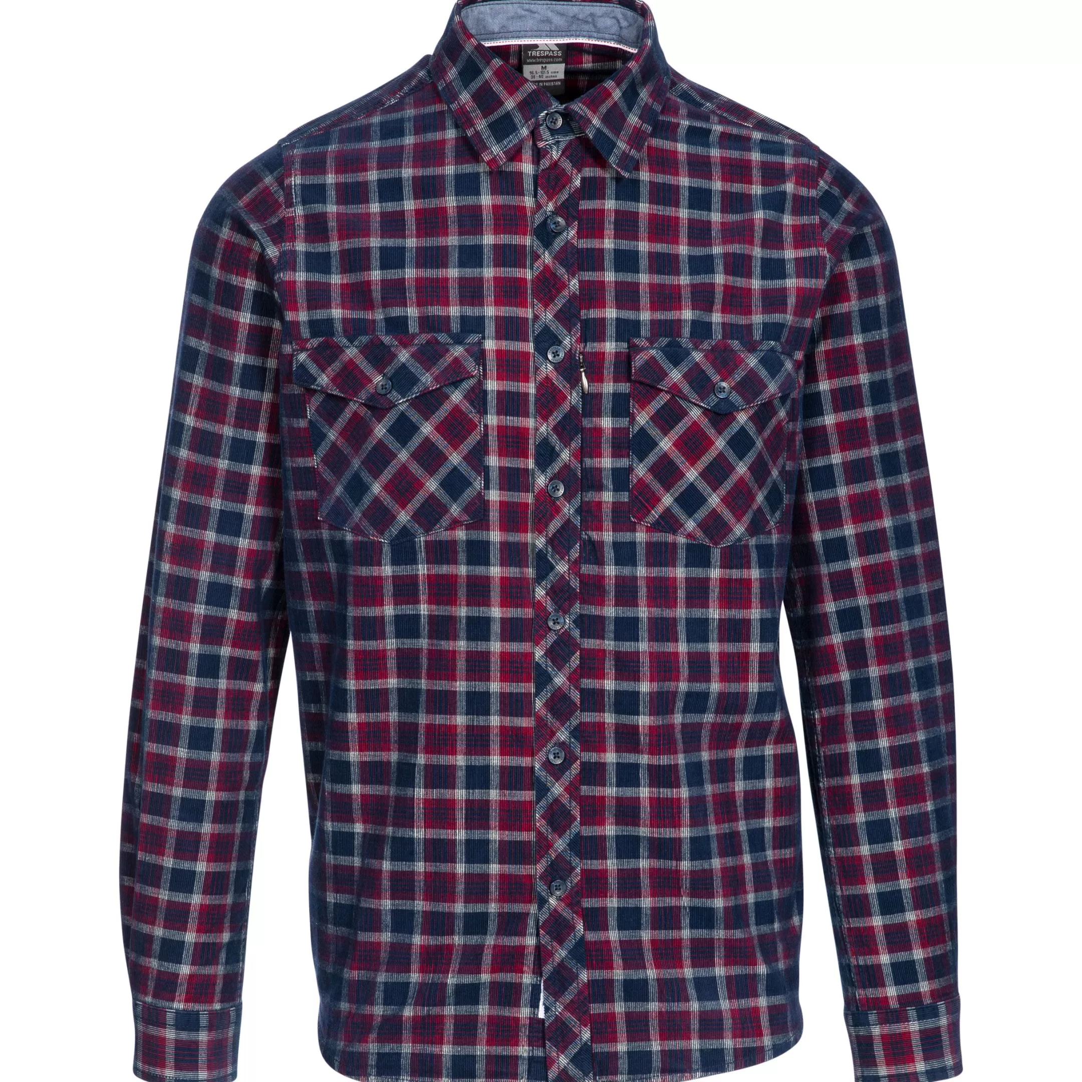 Mens Checked Shirt Cotton Corduroy Byworthytown | Trespass Cheap