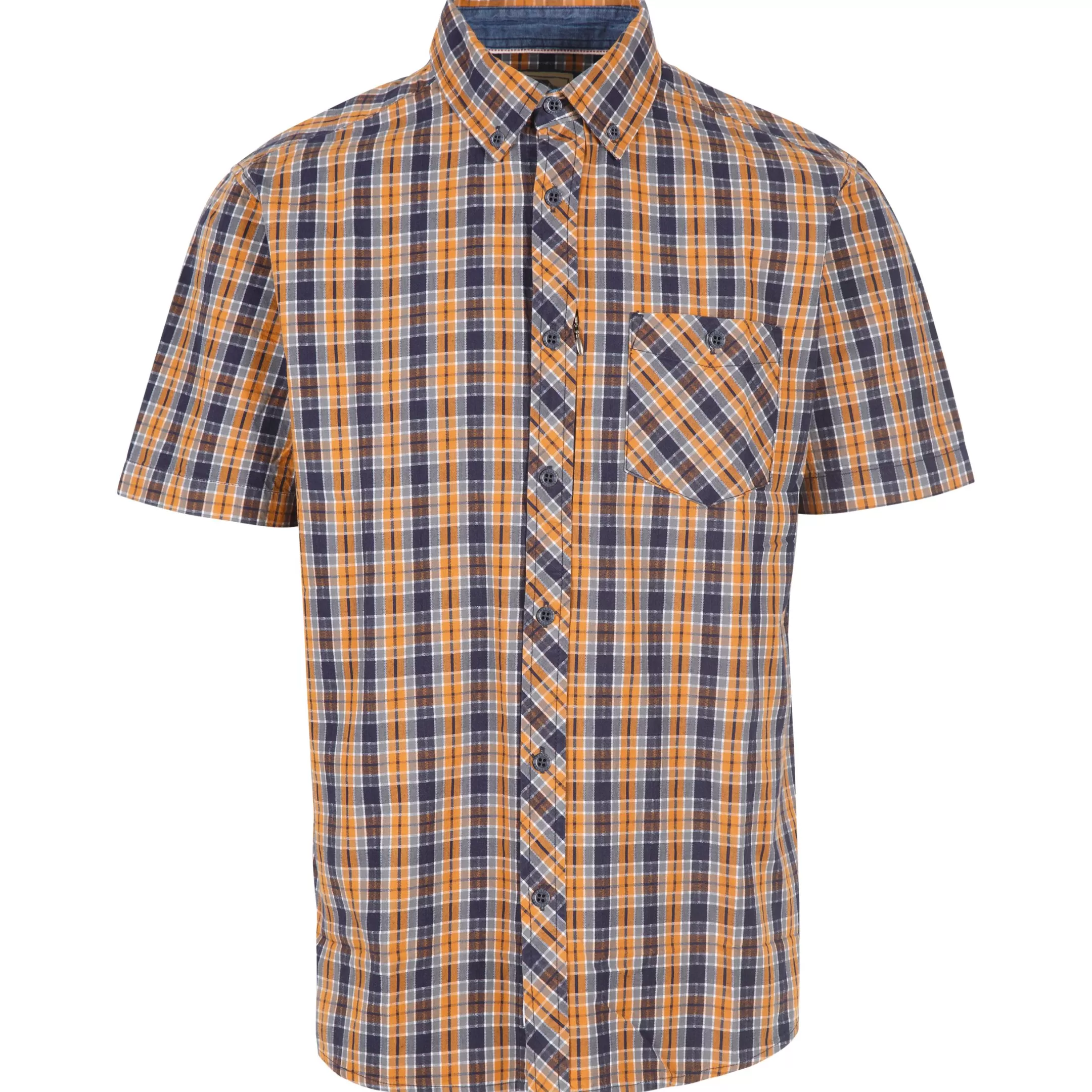 Mens Checked Shirt Short Sleeved Wackerton | Trespass New