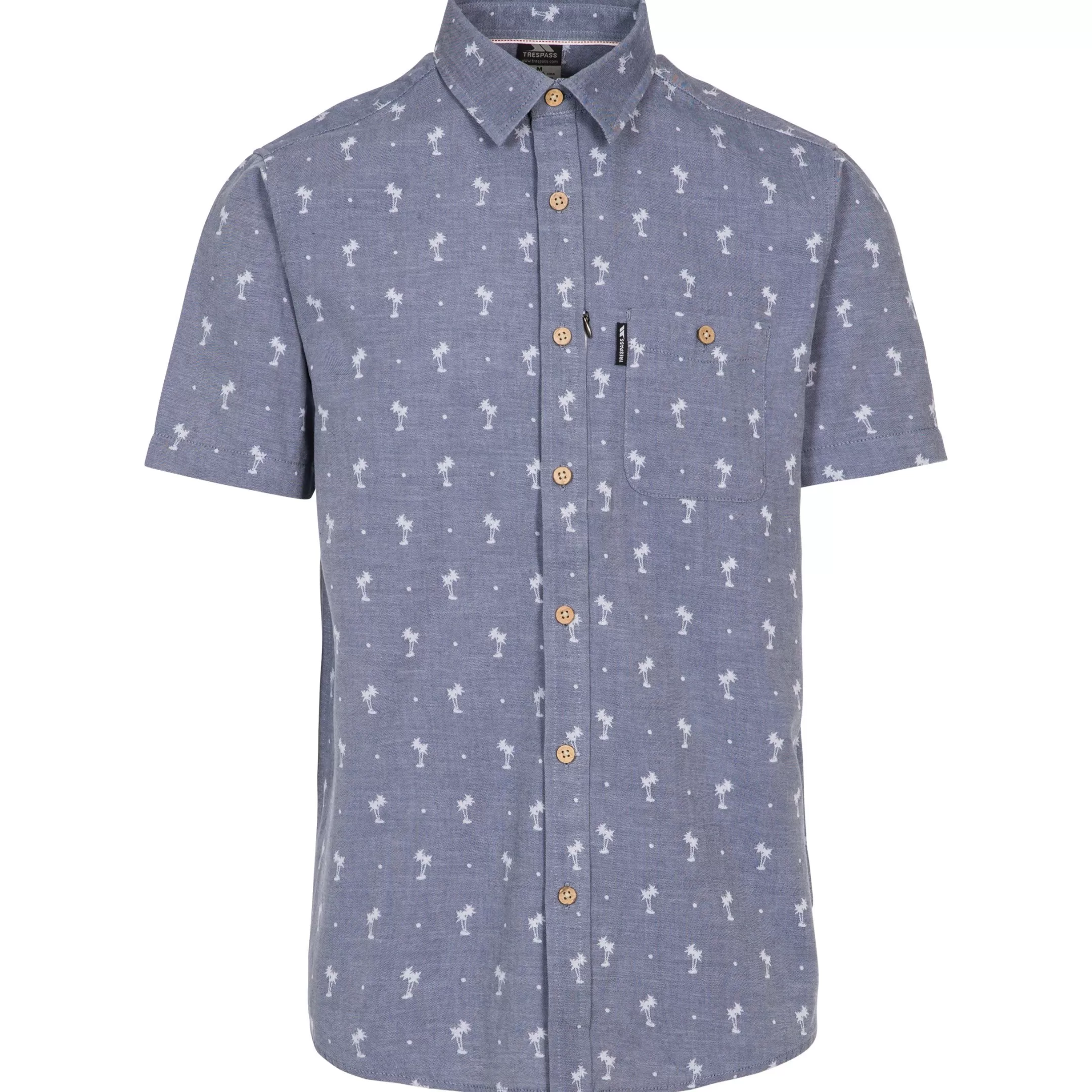 Mens Shirt Short Sleeved Slapton Palm Tree | Trespass Store