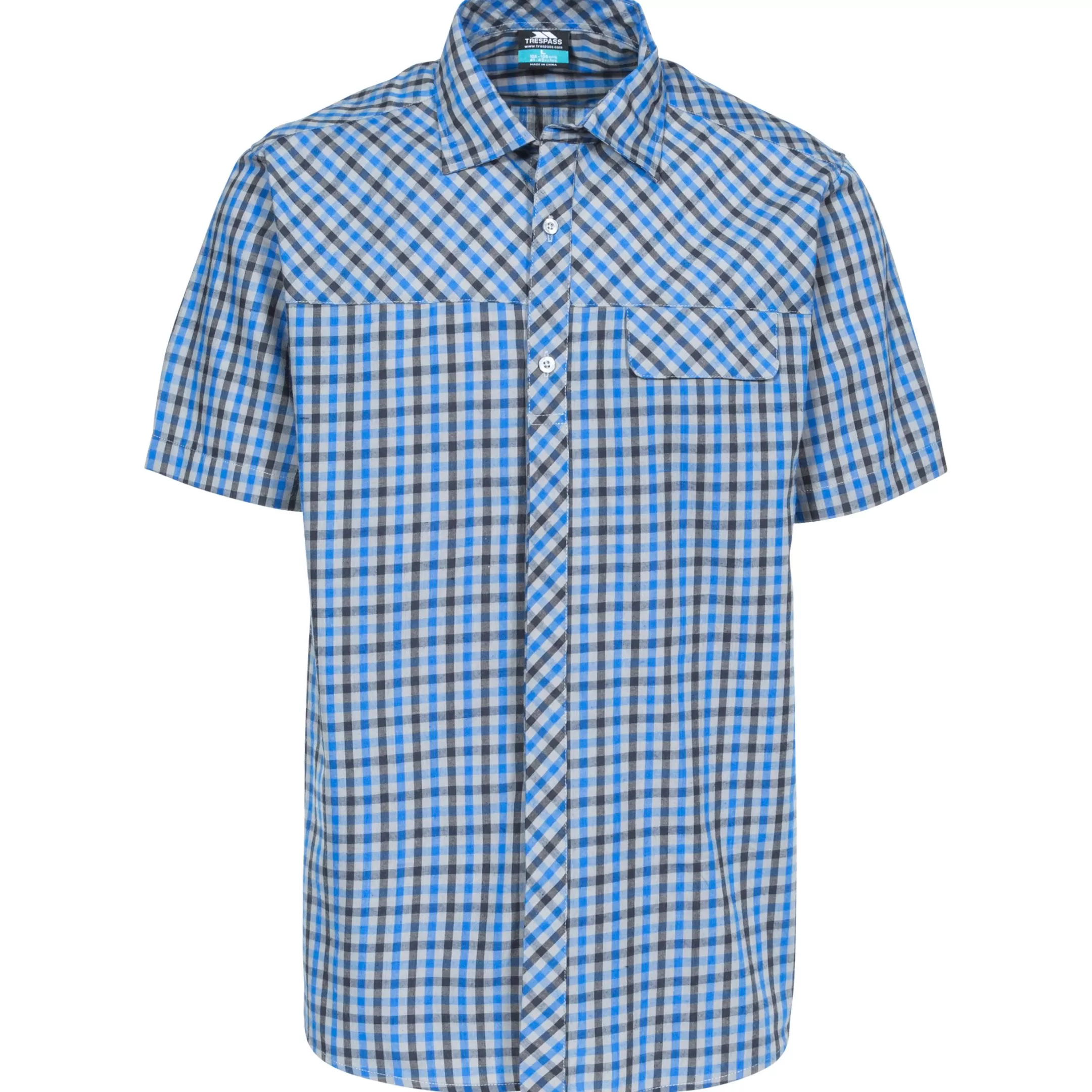 Men's Short Sleeve Checked Shirt Juba | Trespass Clearance