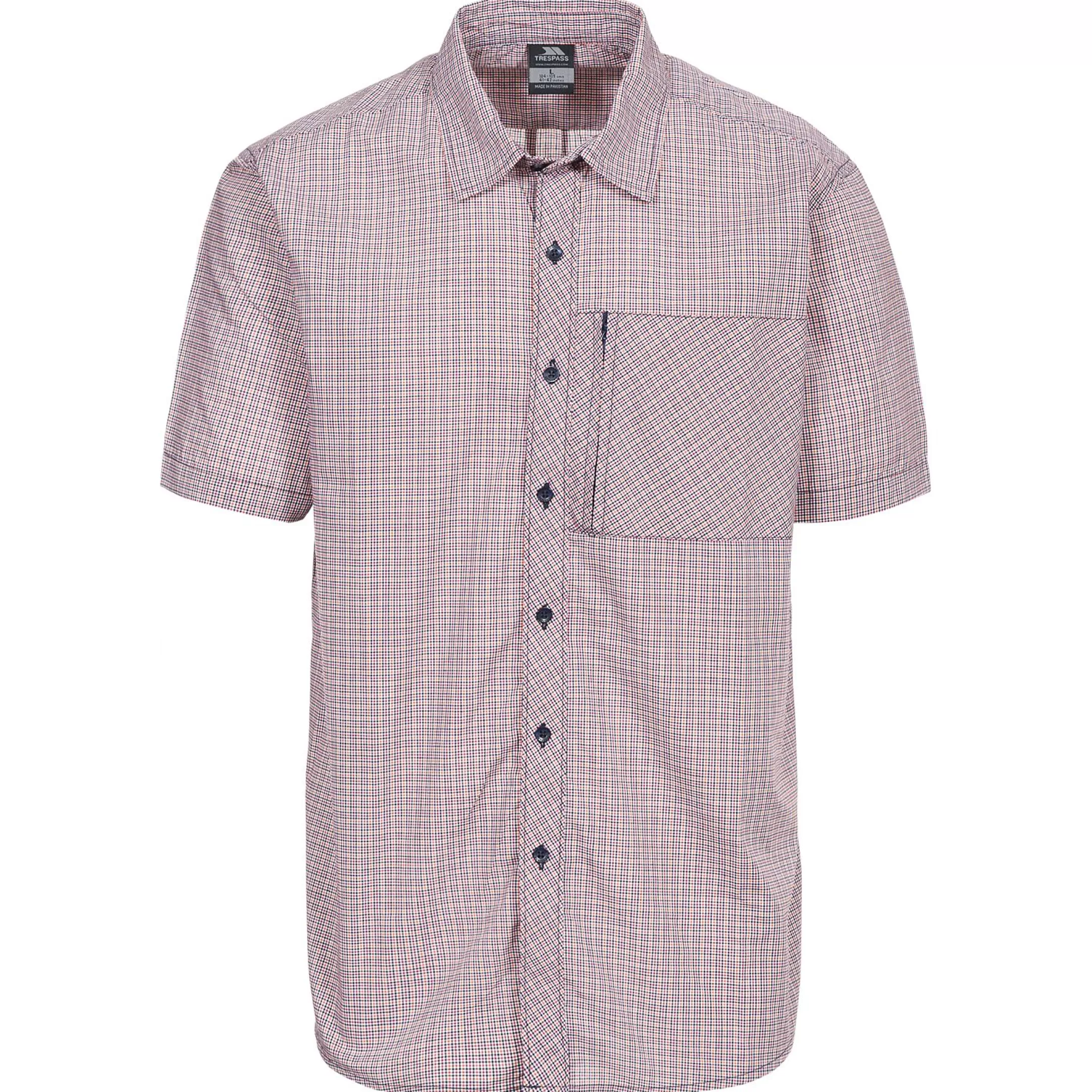 Men's Short Sleeve Checked Shirt Lansing | Trespass Fashion