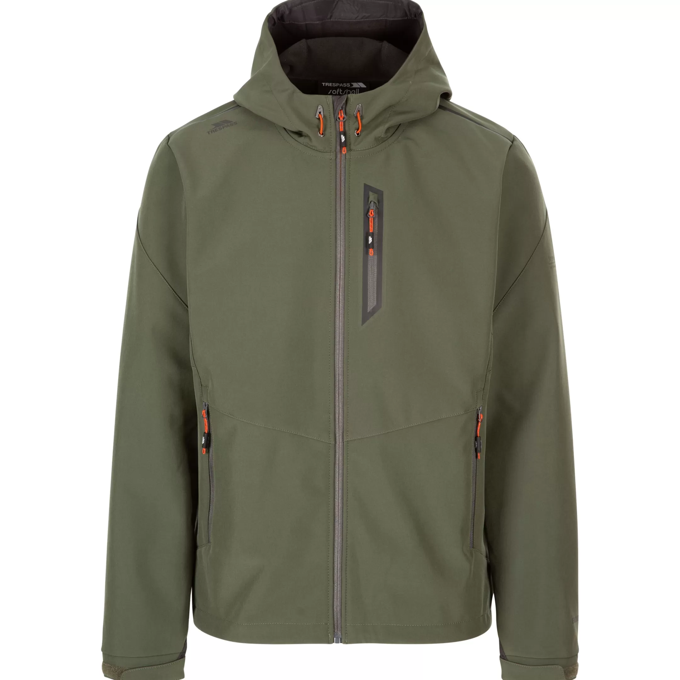 Mens Softshell Jacket Zip Pockets Chin Guard Marlon | Trespass Best