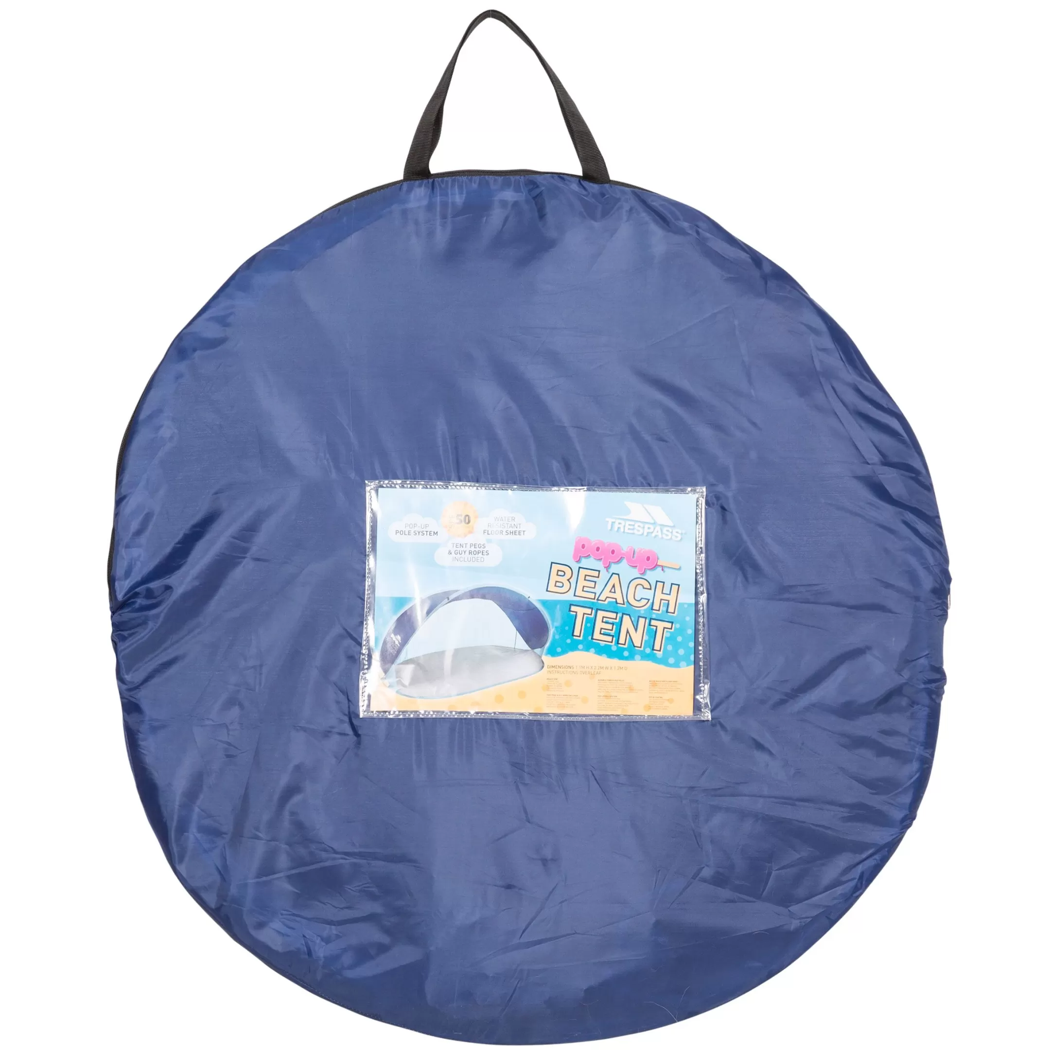 Pop Up Beach Tent UV SPF 50 1.25m x 2.4m Kingsbarn | Trespass New