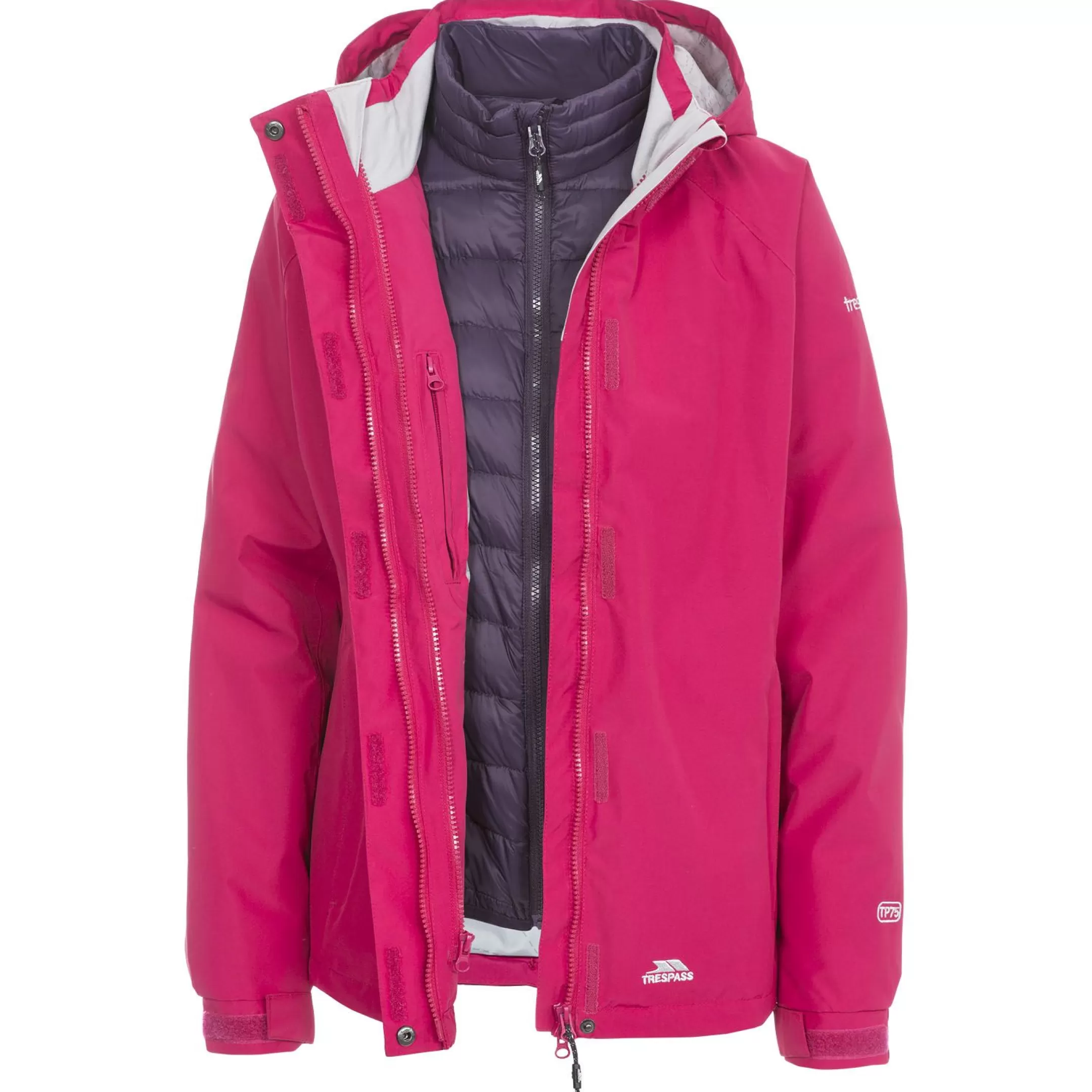 Womens 3 in 1 Down Jacket Trailwind | Trespass Discount