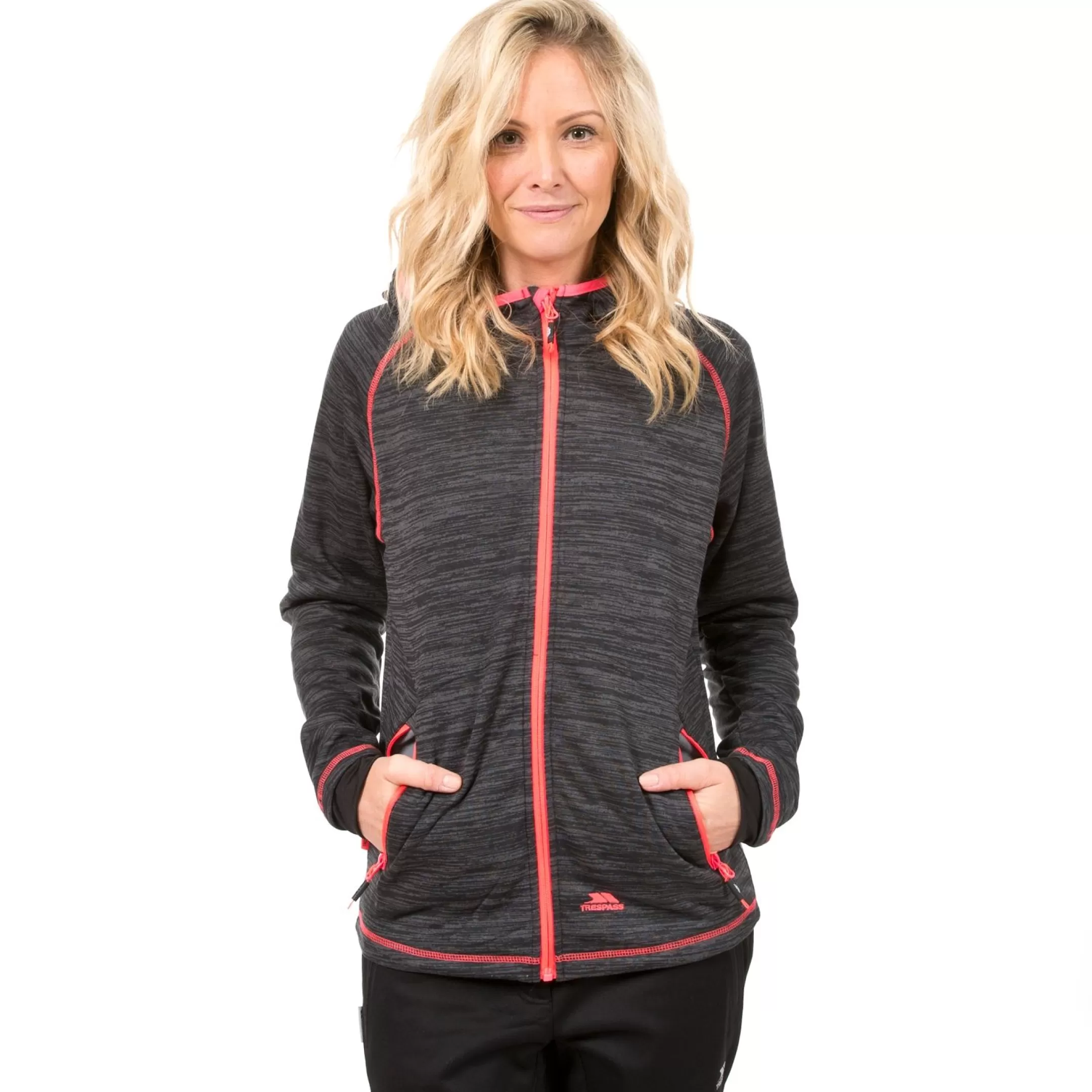 Womens Full Zip Fleece Hoodie Riverstone | Trespass Hot