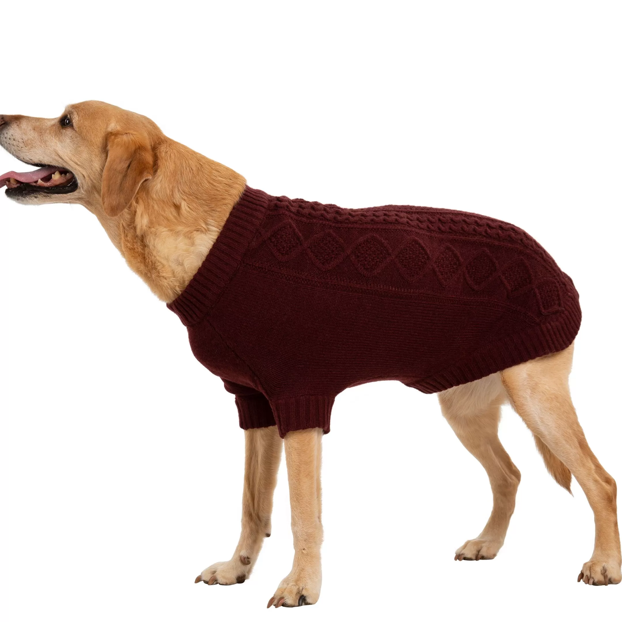 Trespaws Large Dog Jumper Snowhound Merlot | Trespass Outlet