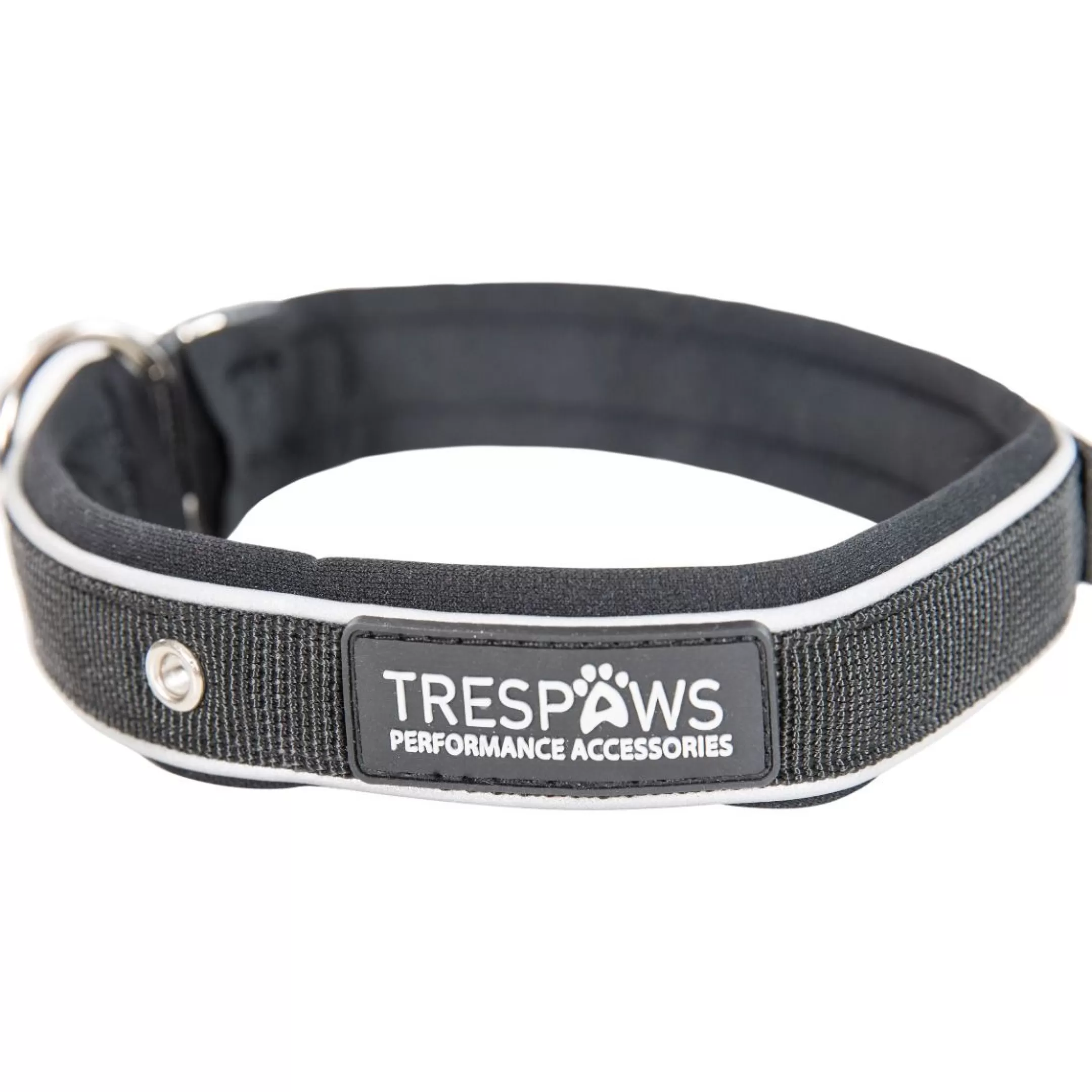 Trespaws Large Reflective Soft Touch Dog Collar in Black Keira | Trespass Flash Sale