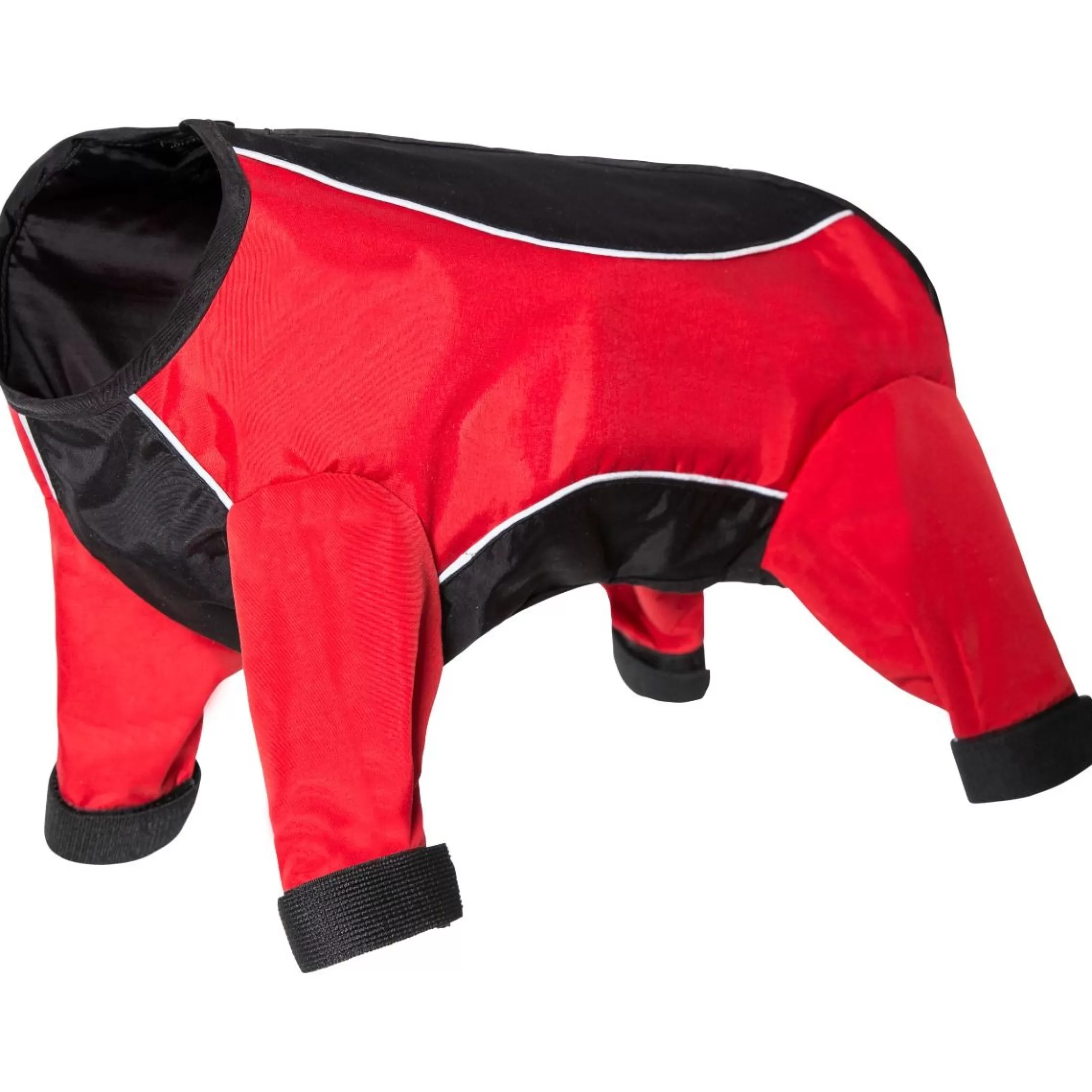 Trespaws Medium Waterproof Dog Coat With Legs Tia in Black/Red | Trespass Discount