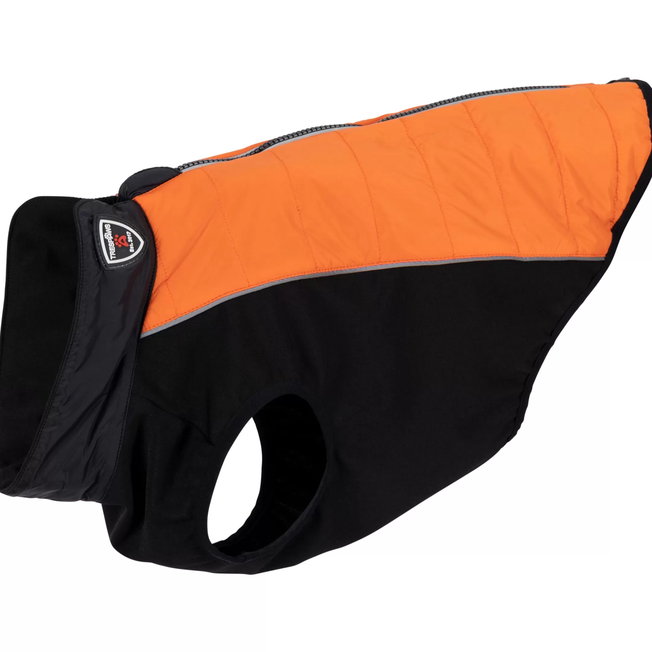 Trespaws Small Dog Jacket Beedle - Black & Burnt Orange | Trespass Clearance