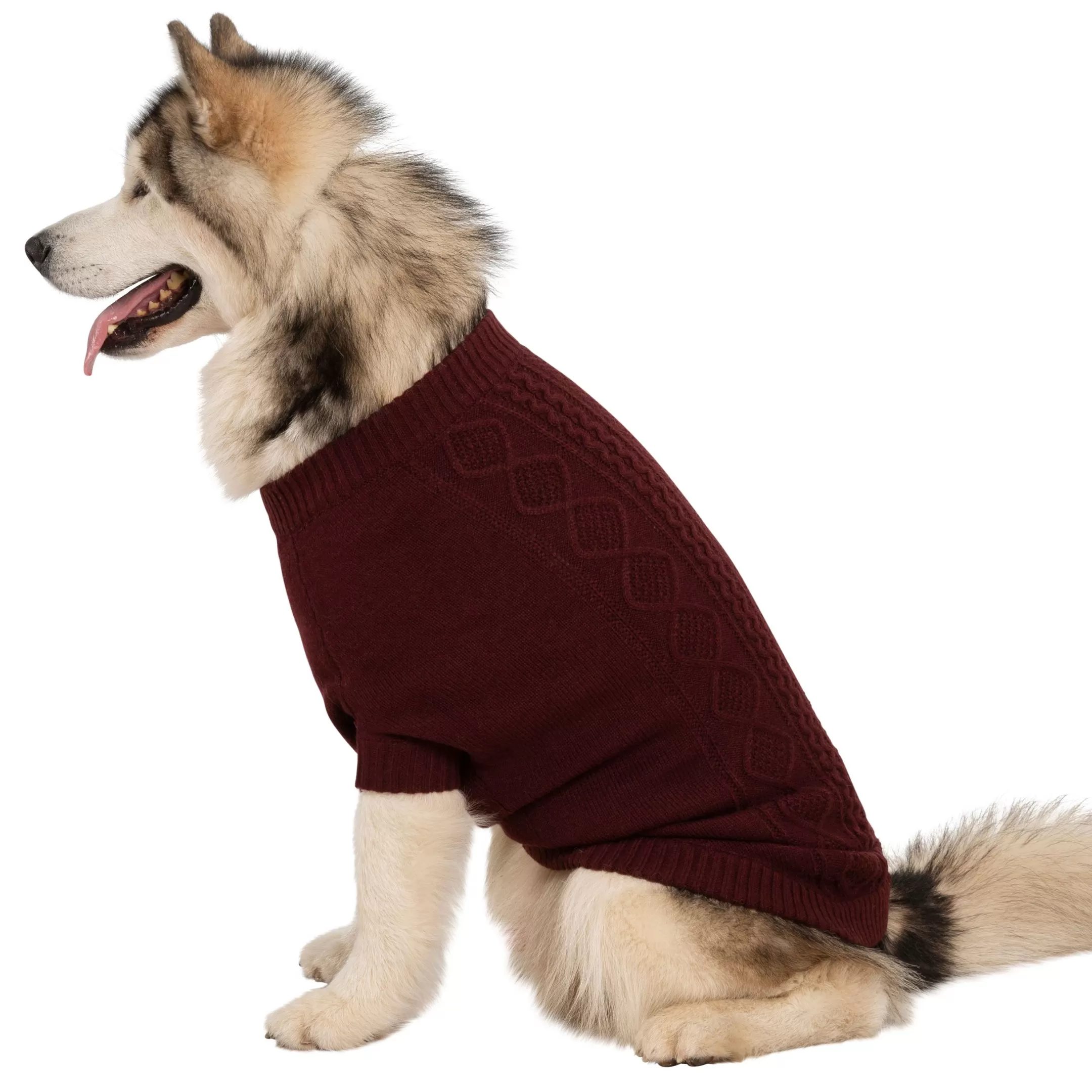 Trespaws XL Dog Jumper Snowhound Merlot | Trespass New
