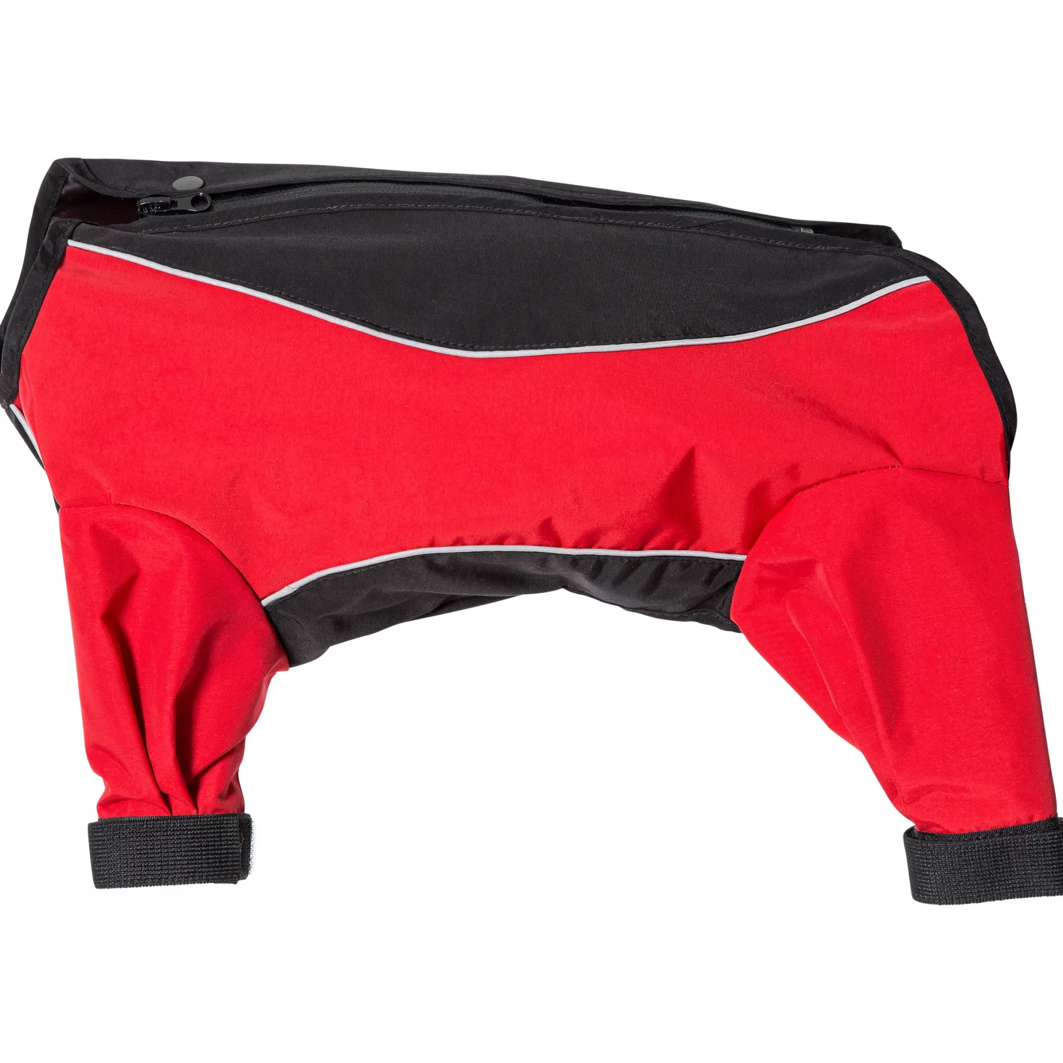 Trespaws XS Waterproof Dog Coat with legs Tia in Black/Red | Trespass Shop