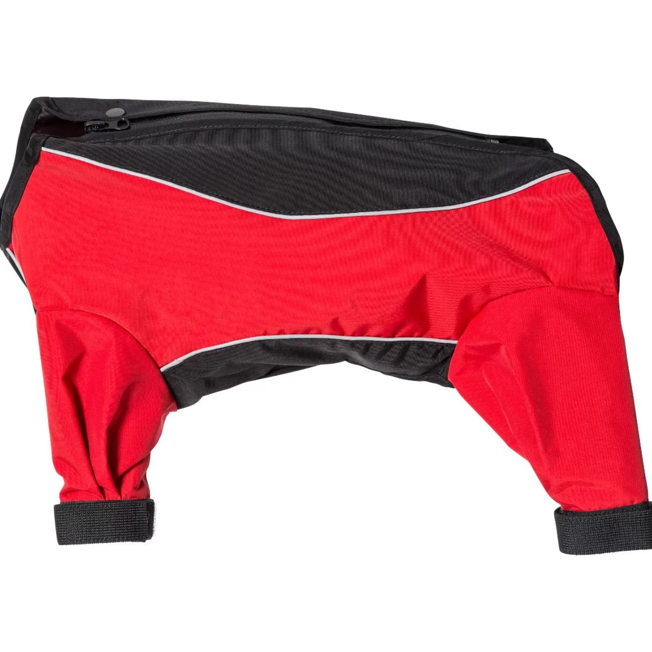 Trespaws XXS Waterproof Dog Coat with Legs Tia in Black/Red | Trespass Discount